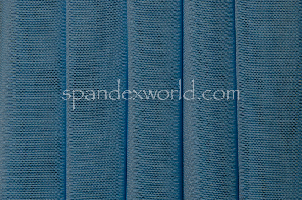 Stretch Solid Mesh-(Sky Blue )