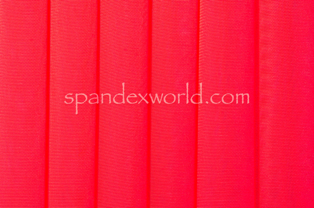 Stretch Solid Mesh (Neon Coral)