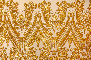 Stretch Sequins (Nude/Gold)