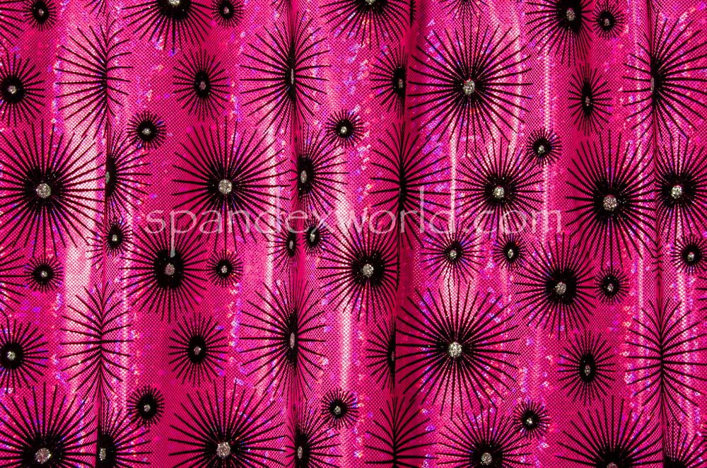 Pattern/Abstract Hologram (Hot Pink/Fuchsia Holo/Black)