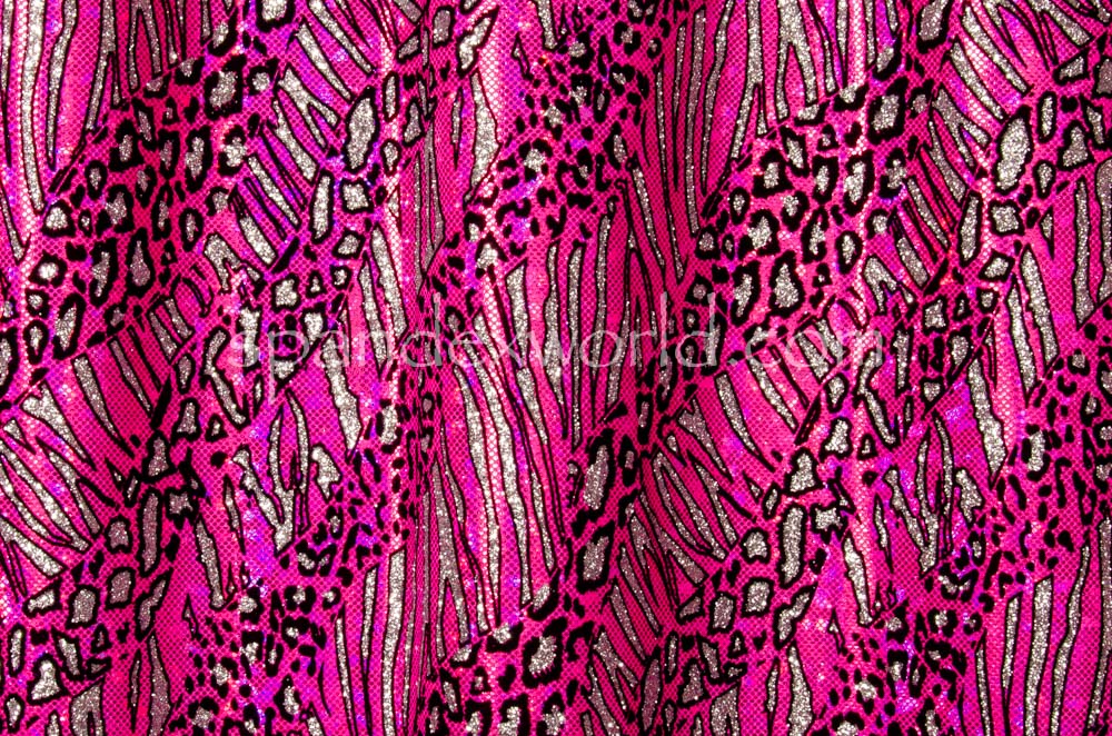 Pattern/Abstract Hologram (Hot Pink/Silver/Black)