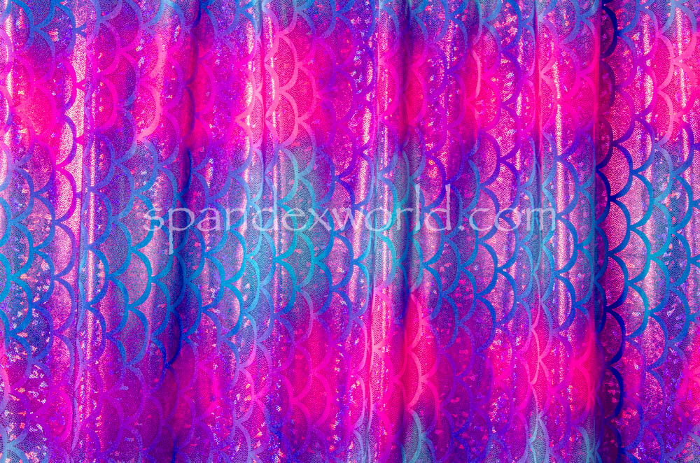 Fish scale Hologram (Purple/Hot Pink/Multi)