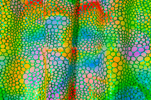 Pattern Abstract Hologram (Green/Orange/Multi)