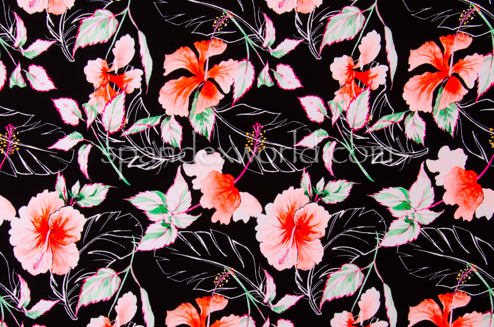 Floral Prints (Black/Orange/Multi)