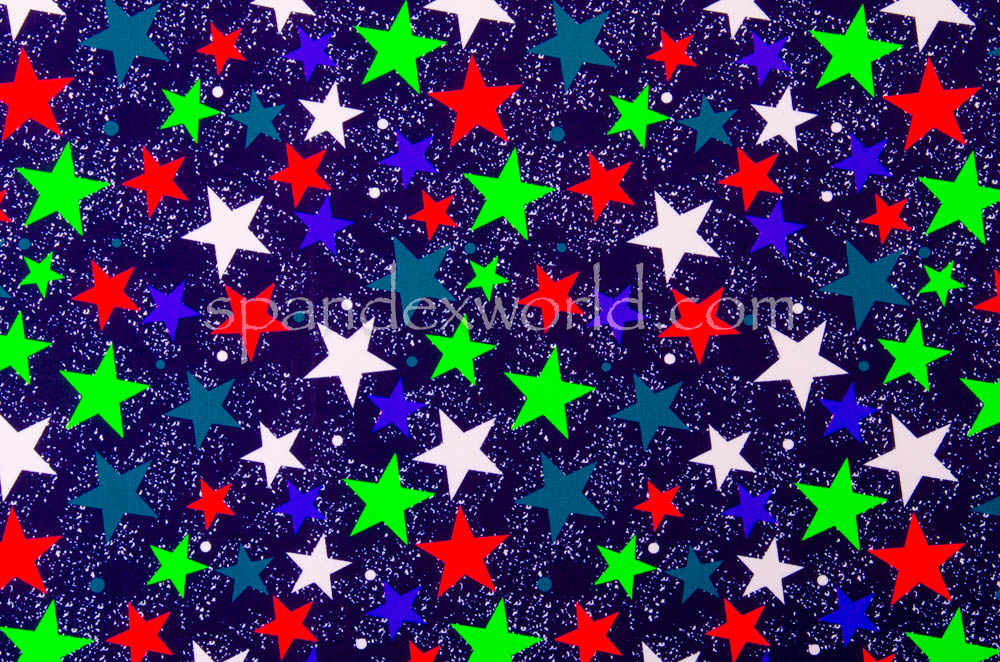 Printed Stars (Navy Blue/Neon Green/Multi)