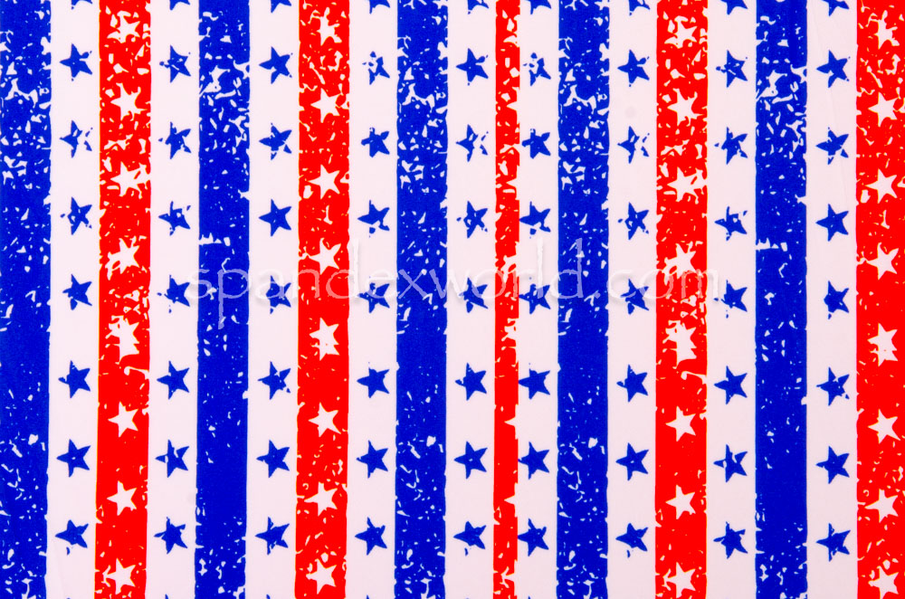 Printed Stripes (White/Blue/Red)