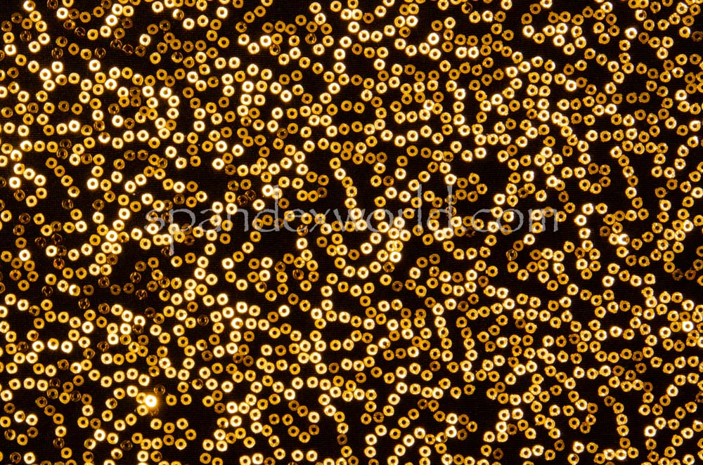 Stretch Sequins (Black/Gold)