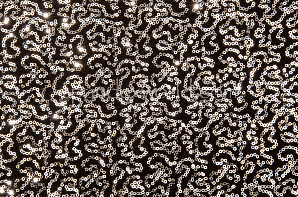 Stretch Sequins (Black/Silver)