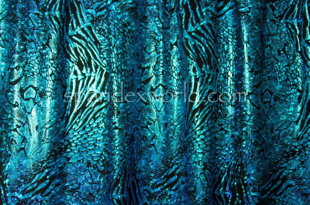 Animal Print Hologram (Black/Turquoise)