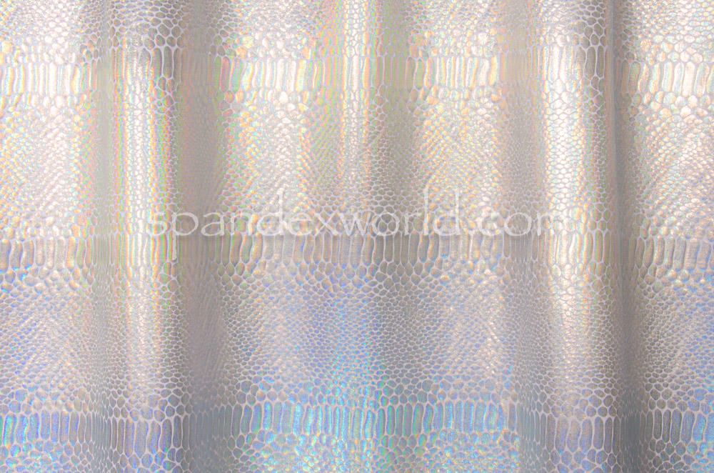 Reflective Snake Pattern  Hologram (White/Silver)
