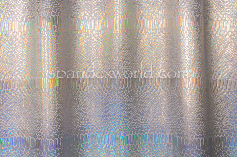 Reflective Snake Pattern  Hologram (White/Silver)