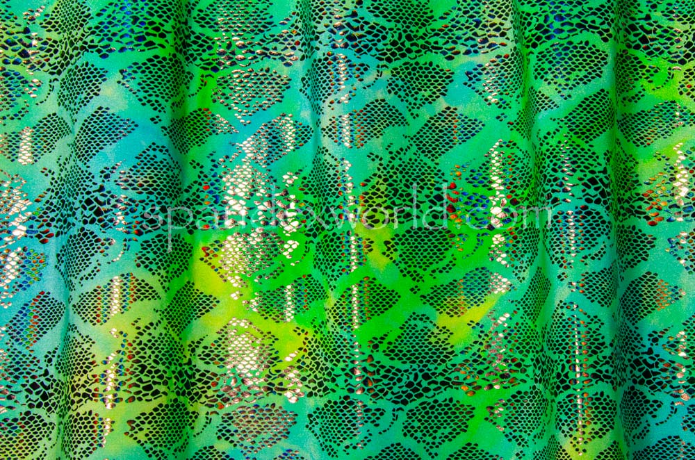 Snake Pattern Hologram (Lime/Aqua/Multi)