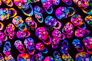 Skull  pattern foil (Fuchsia/Blue/Multi)
