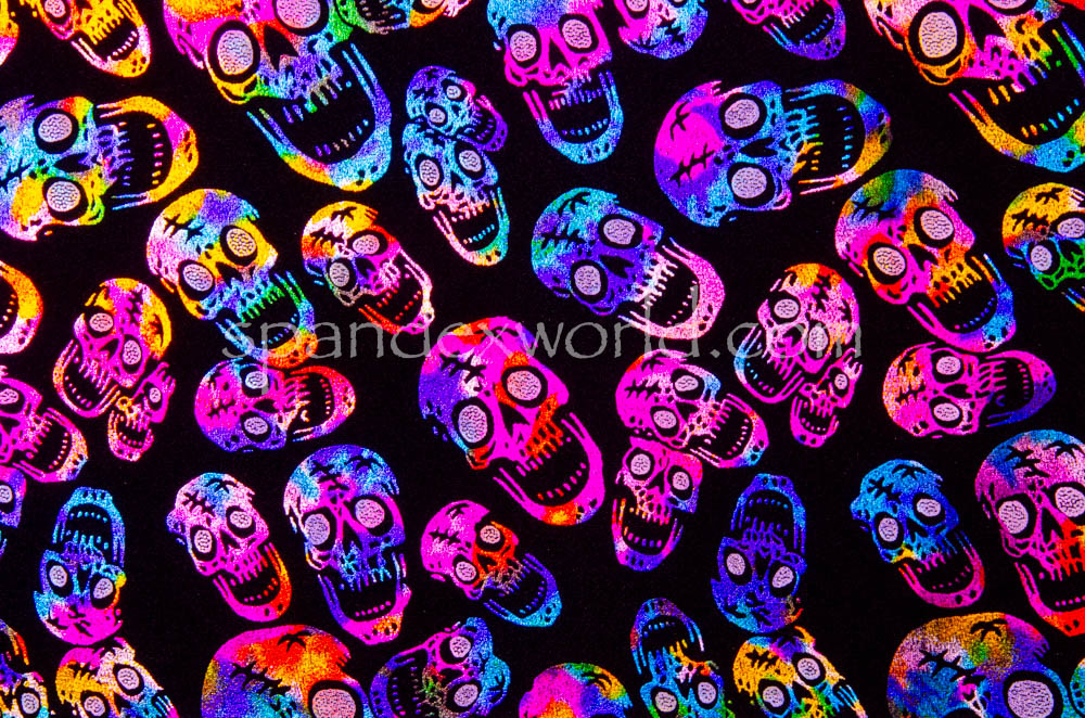Skull  pattern foil (Fuchsia/Blue/Multi)