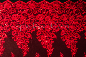 Non Stretch Sequins (Red/Red)