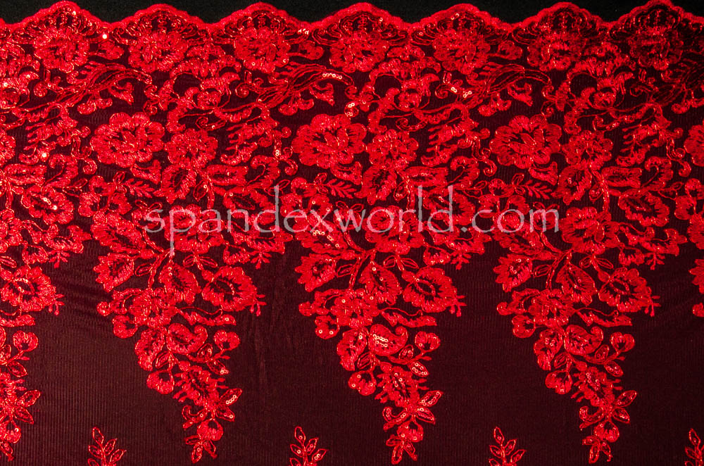 Non Stretch Sequins (Red/Red)