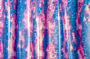 Tie Dye Shatter Glass  Hologram (Turquoise/Pink/Multi)