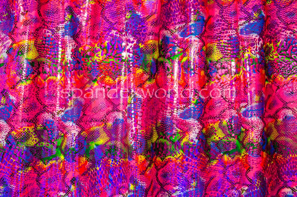 Snake Pattern Hologram (Fuchsia/Blue/Multi)