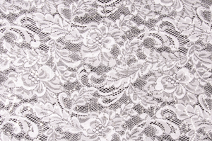 Stretch Sequins Lace (White)