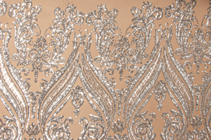 Stretch Sequins (Nude/Silver)
