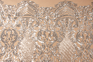 Stretch Sequins (Nude/Silver)