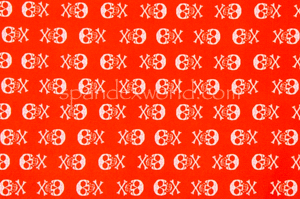 Skull  prints spandex (Orange/White)