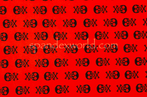 Skull  prints spandex (Red/Black)