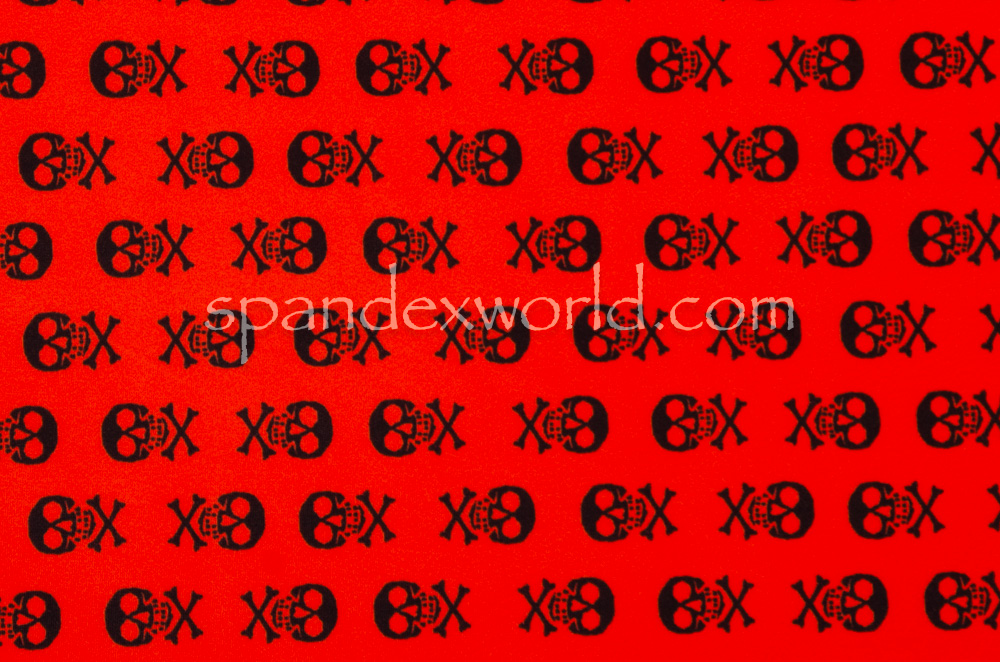 Skull  prints spandex (Red/Black)