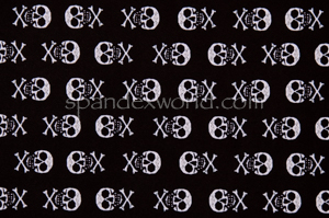 Skull  prints spandex  (Black/White)