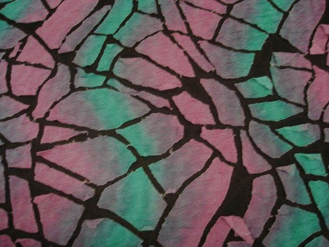 Tie Dyed Knit Cut Out (pink/lt. turq.)
