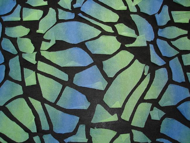 Tie Dyed Knit Cut Out (blk/blue/min)