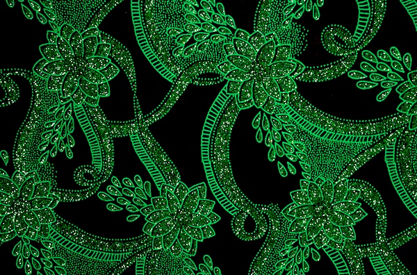 Glitter Slinky (Black/Dark Green)