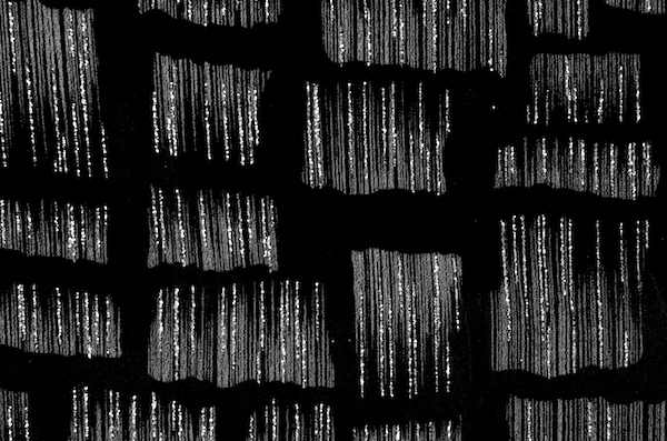 Glitter/Pattern Stretch Velvet (Black/Silver)