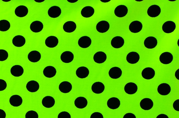Printed Polka Dots (Lime, black)