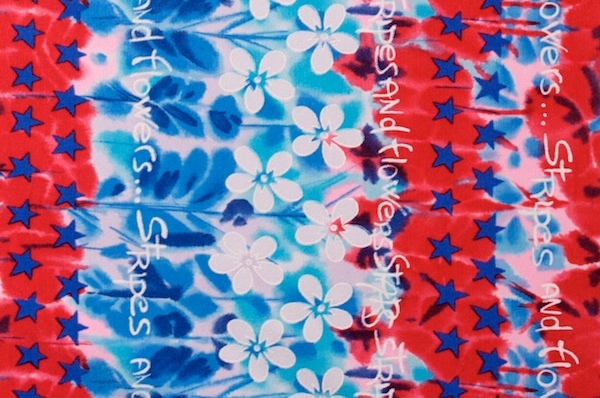 Printed Spandex (Red, Blue, White)