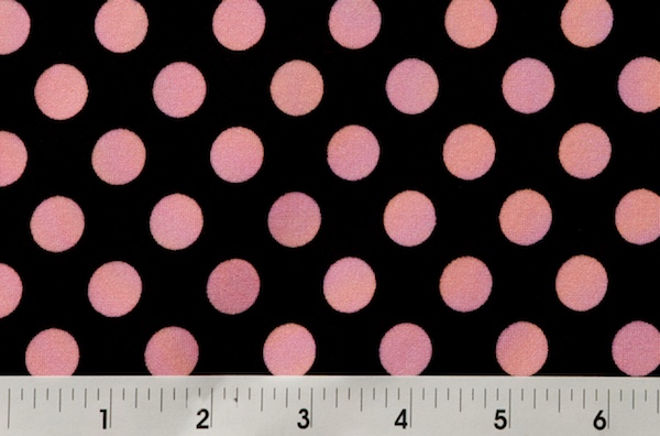Printed Polka Dots (Baby Pink/ Black)