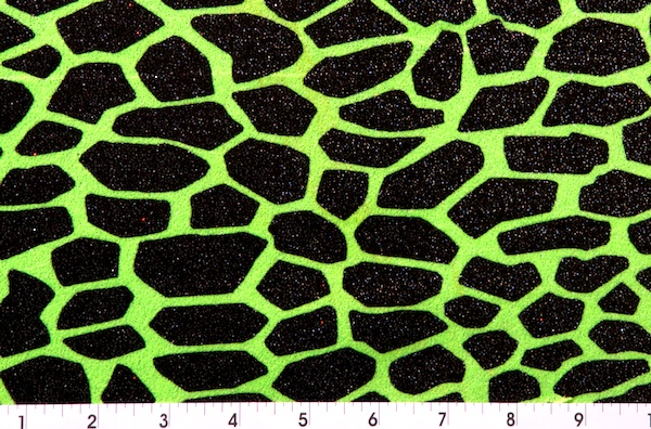 Animal Print Stretch Velvet (Lime/Black)