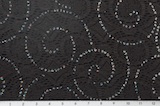 stretch lace (black/silver)