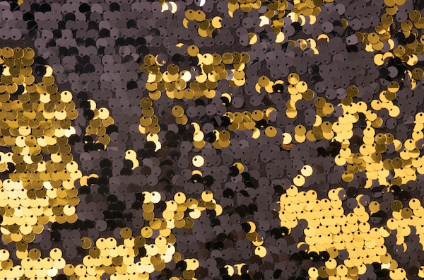 Stretch Sequins (Black/Gold)