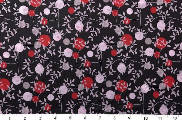 Floral Prints (Black/Red/White)