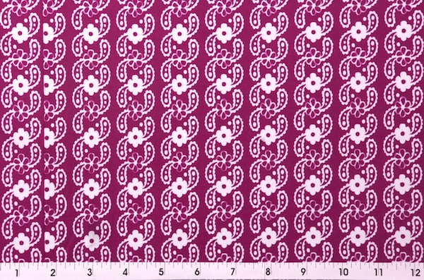 Printed Spandex (Maroon/White)