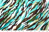 Printed Camouflage (White/Aqua/Brown)