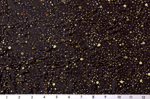 Novelty Spandex (Black, Gold, Gold))