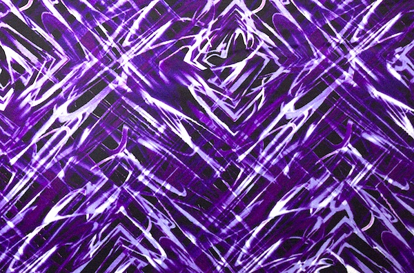 Printed Spandex (Purple, Black, Multi)