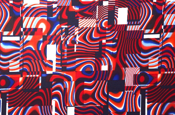 Printed Spandex (Red, Blue, White)