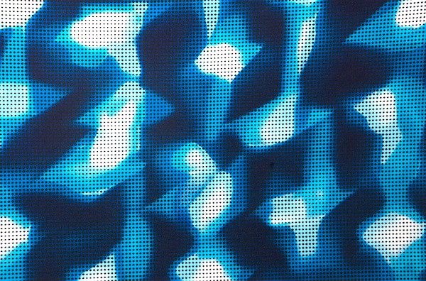 Printed Spandex (Blue, White, Black)