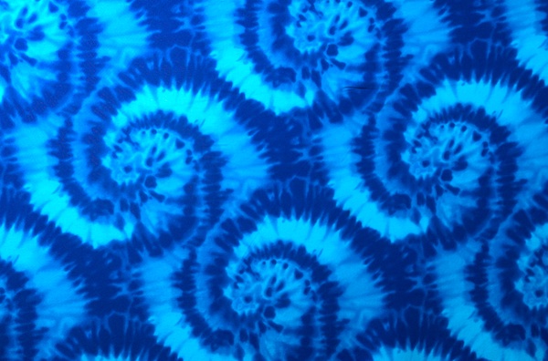 Printed Spandex (Blue, Multi)