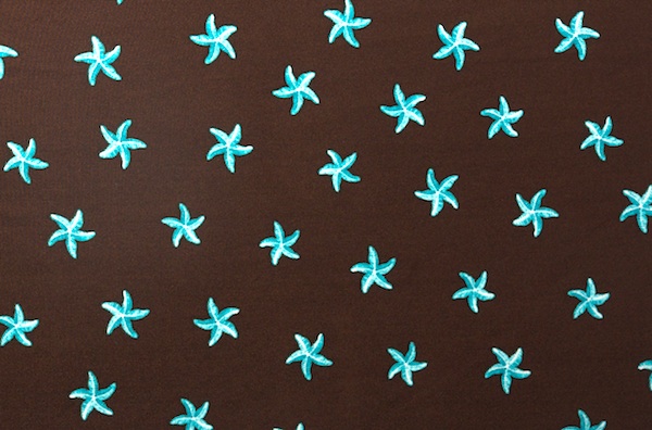 Printed Spandex (Brown, Turquoise)