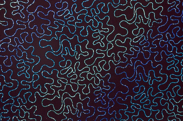 Sheer Glitter/Pattern (Black/Multi)