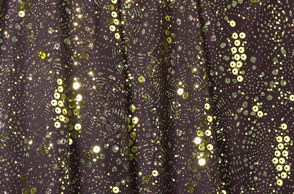 Glitter/Pattern Mesh (Black/Lime)